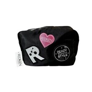 Redken Patches Makeup Travel Toiletry Style Bag,  Hair stuff, make up. Black NWT